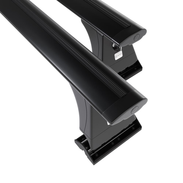 Portaequipajes de techo adecuadas para Peugeot 5008 Monovolumen (2009-2017) - baca negra para coche - barras para techo de coche - puntos de montaje - aluminio