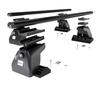 Portaequipajes de techo adecuadas para Volkswagen California T5 Furgoneta (2003-2009) - baca negra para coche - barras para techo de coche - perfil en T - aluminio