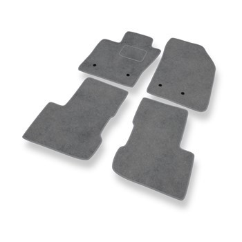 Alfombrillas de Velour adecuadas para Fiat 500X (2015-2024) - alfombras para coche - Premium color gris