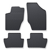 Alfombrillas de goma adecuadas para Peugeot 307 I Break, Hatchback, Cabrio, Berlina, SW (2001-2007) - alfombras para coche - negro - 4 unidades