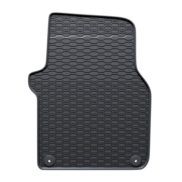 Alfombrillas de goma adecuadas para Volkswagen Crafter II Furgoneta (2017-....) - alfombras para coche - negro - 2 unidades