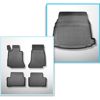 Conjunto de alfombrilla para maletero y alfombrillas para el interior del coche 