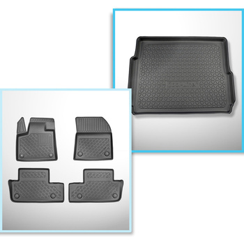 Conjunto de alfombrilla para maletero y alfombrillas para el interior del coche 