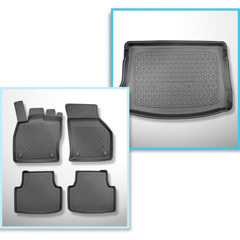 Conjunto de alfombrilla para maletero y alfombrillas para el interior del coche 