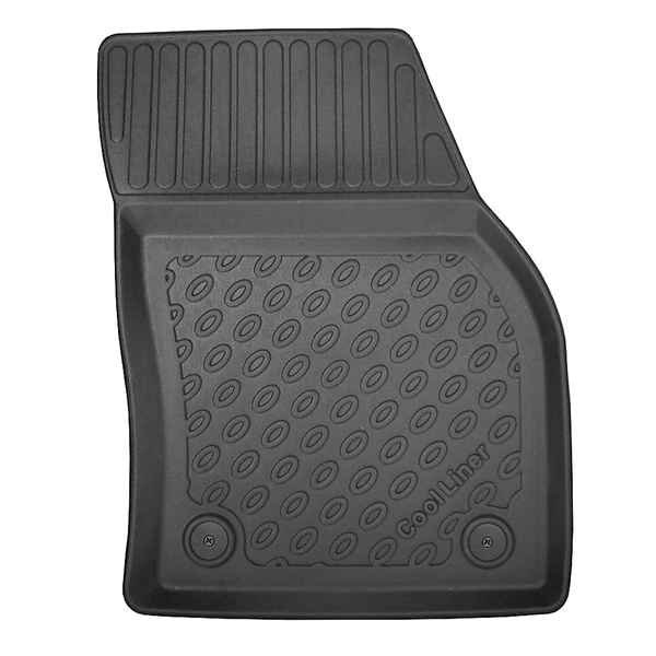 Conjunto de alfombrilla para maletero y alfombrillas para el interior del coche TPE PREMIUM para: Skoda Kodiaq SUV (03.2017-10.2023) - 5 plazas; maletero inferior sin suelo móvil / maletero superior en suelo móvil en la posición superior; sin tercera fila