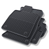 Alfombrillas de goma adecuadas para Audi Q5 II SUV, Sportback (2017-....) - alfombras para coche - negro - 4 unidades