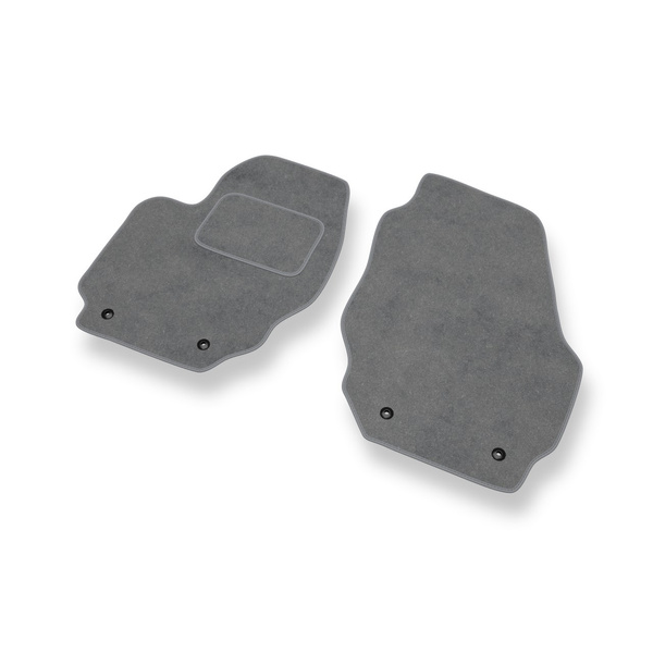 Alfombrillas de Velour adecuadas para Volvo V70 III Familiar (2007-2016) - alfombras para coche - Premium color gris
