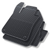 Alfombrillas de goma adecuadas para Peugeot 308 II Hatchback (2013-2021) - alfombras para coche - negro - 4 unidades