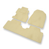 Alfombrillas de Velour adecuadas para Honda Civic VII Coupé, Hatchback, Berlina (2001-2005) 3 puertas, 4 puertas - alfombras para coche - Premium color beige
