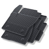 Alfombrillas de goma adecuadas para Ford Kuga II SUV (2012-2019) - alfombras para coche - negro - 4 unidades