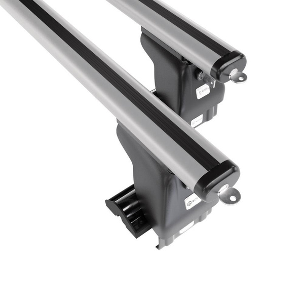 Portaequipajes de techo adecuadas para Ssangyong Korando SUV (2012-2019) - baca plata para coche - barras para techo de coche - sin puntos de montaje - aluminio