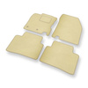Alfombrillas de Velour adecuadas para Renault Kadjar Crossover (2015-2023) - alfombras para coche - Premium color beige