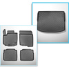 Conjunto de alfombrilla para maletero y alfombrillas para el interior del coche TPE para: Suzuki SX4 S-Cross Hybrid Crossover (02.2020-10.2021) - para todos los niveles del suelo móvil del maletero