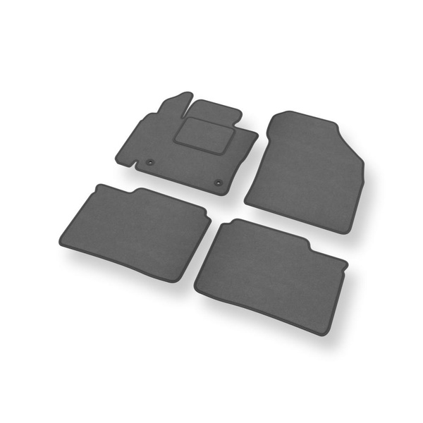Alfombrillas de Velour adecuadas para Suzuki Ignis III Crossover (2017-....) - alfombras para coche - Premium color gris