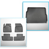 Conjunto de alfombrilla para maletero y alfombrillas para el interior del coche TPE para: Peugeot 3008 II Hybrid SUV (09.2019-11.2023) - con Hi-Fi-System FOCAL