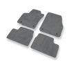 Alfombrillas de Velour adecuadas para Opel Astra H Caravan, Hatchback, Cabrio, Berlina (2004-2012) - alfombras para coche - Premium color gris