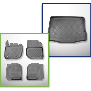 Conjunto de alfombrilla para maletero y alfombrillas para el interior del coche 