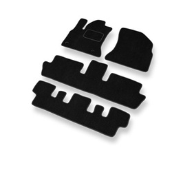Alfombrillas de Velour adecuadas para Citroen C4 Picasso I Monovolumen (2007-2013) - alfombras para coche - Premium color negro
