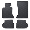 Alfombrillas de goma adecuadas para BMW 5 F10, F11 Berlina, Touring (2013-2017) - alfombras para coche - negro - 4 unidades
