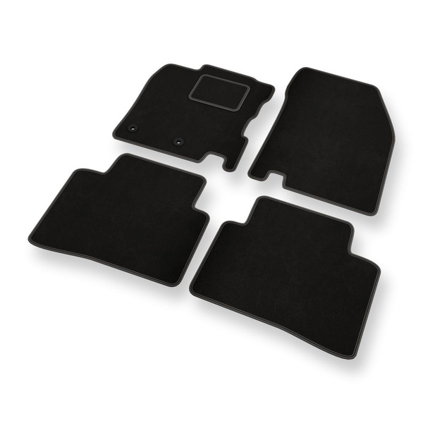 Alfombrillas de Velour adecuadas para Renault Kadjar Crossover (2015-2023) - alfombras para coche - Premium color negro