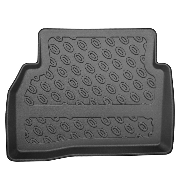Conjunto de alfombrilla para maletero y alfombrillas para el interior del coche TPE PREMIUM para: Mercedes-Benz Classe C W205 Berlina (03.2014-11.2020) - asientos traseros reclinables (abatibles); compartimento derecho desmontable en modelos con red later