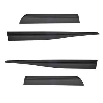 Protectores laterales negros para el coche Toyota Yaris III, III FL Hatchback (5 puertas) - (2011-2019) - (longitud de los protectores: 992mm; 655mm)