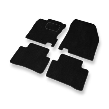 Alfombrillas de Velour adecuadas para Nissan Qashqai II (2013-2021) - alfombras para coche - Premium color negro