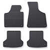 Alfombrillas de goma adecuadas para Audi A3 8P Hatchback, Sportback (2003-2012) - alfombras para coche - negro - 4 unidades