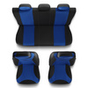 Fundas universales para asientos de coche para Nissan Pixo (2008-2013) - TR-BL