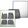 Conjunto de alfombrilla para maletero y alfombrillas para el interior del coche TPE para: Nissan X-Trail IV (T33) e-Power SUV (09.2022-....) - 7 plazas; sin tercera fila