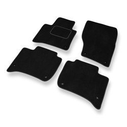 Alfombrillas de Velour adecuadas para Volkswagen Touareg II SUV (2010-2018) - alfombras para coche - Premium color negro
