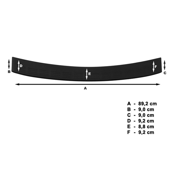 Protector negro en el parachoques trasero Seat Altea XL Monovolumen (2006-2015)