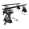 Portaequipajes de techo adecuadas para Skoda Fabia mk III Hatchback (2015-2021) - baca negra para coche - barras para techo de coche - sin puntos de montaje - aluminio