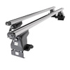 Portaequipajes de techo adecuadas para Seat Mii Hatchback (2012-2019) - baca plata para coche - barras para techo de coche - sin puntos de montaje - aluminio