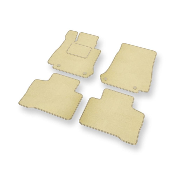 Alfombrillas de Velour adecuadas para Mercedes-Benz GLC C253 SUV, Coupé (2015-2022) - alfombras para coche - Premium color beige