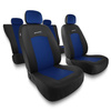 Fundas universales para asientos de coche para Alfa Romeo 166 I, II, III (1998-2007) - S-BL