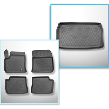 Conjunto de alfombrilla para maletero y alfombrillas para el interior del coche 