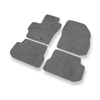 Alfombrillas de Velour adecuadas para Mazda 3 I Hatchback, Berlina (2003-2009) - alfombras para coche - Premium color gris