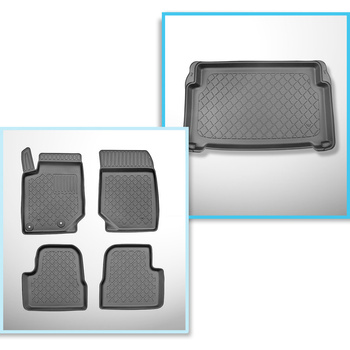 Conjunto de alfombrilla para maletero y alfombrillas para el interior del coche 