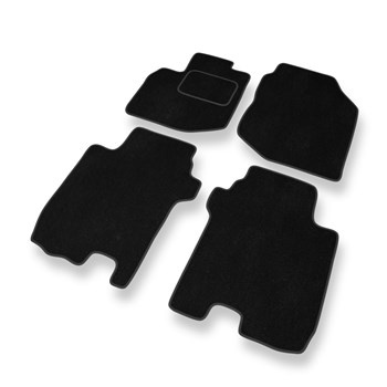 Alfombrillas de Velour adecuadas para Honda Jazz III (2008-2015) - alfombras para coche - Premium color negro