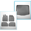 Conjunto de alfombrilla para maletero y alfombrillas para el interior del coche TPE para: Ford Mustang Mach-E SUV (05.2021-....) - maletero superior; suelo móvil en la posición superior