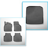 Conjunto de alfombrilla para maletero y alfombrillas para el interior del coche TPE para: Skoda Superb III 3V Familiar (09.2015-11.2023) - maletero inferior (sin suelo multifuncional); no para la versión híbrida