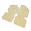 Alfombrillas de Velour adecuadas para Hyundai Elantra V Berlina (2011-2015) - alfombras para coche - Premium color beige