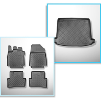 Conjunto de alfombrilla para maletero y alfombrillas para el interior del coche 