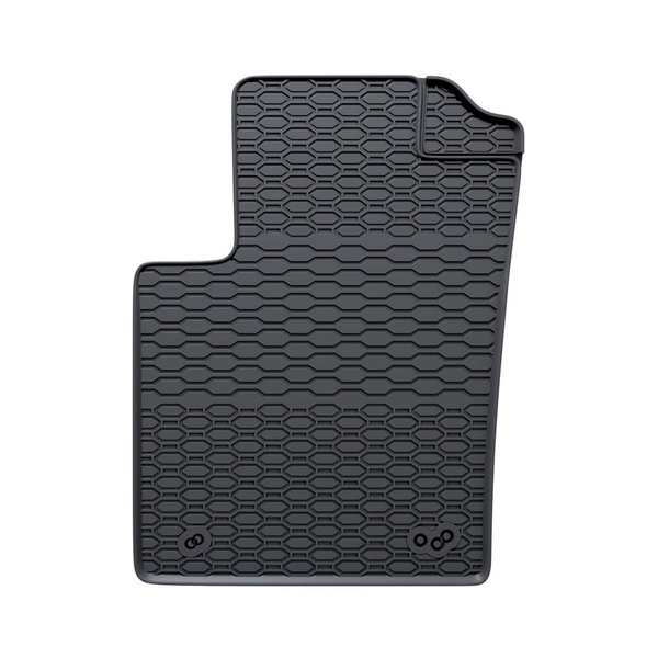 Alfombrillas de goma adecuadas para Fiat Panda II Hatchback (2003-2012) - alfombras para coche - negro - 4 unidades