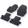 Alfombrillas de goma adecuadas para Volvo V60 I Familiar (2010-2018) - alfombras para coche - negro - 4 unidades
