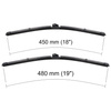 Escobillas limpiaparabrisas para la luna delantera para Mini Clubman R55 Familiar (04.2012-08.2014) - escobillas plana