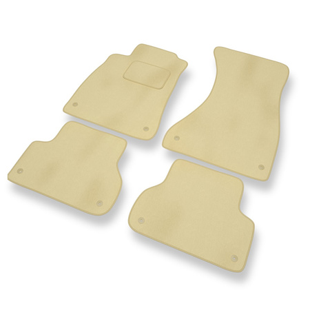 Alfombrillas de Velour adecuadas para Audi A5 II F5 (2016-....) - alfombras para coche - Premium color beige