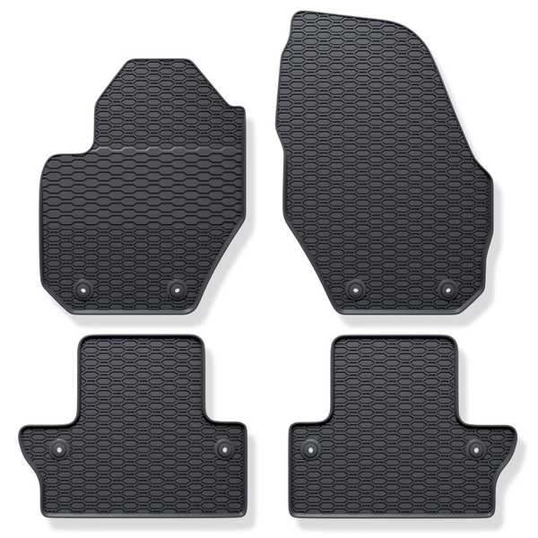 Alfombrillas de goma adecuadas para Volvo S60 II Berlina (2010-2019) - alfombras para coche - negro - 4 unidades