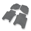 Alfombrillas de Velour adecuadas para Honda Jazz II Hatchback (2002-2008) - alfombras para coche - Premium color gris